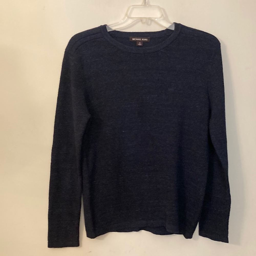 Michael Kors navy cotton blend sweater size medium